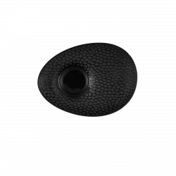 Krožnik za Mocca skodelico za kavo strukturiran črno-siva – Flow