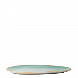 Ovalni krožnik Sand tyrkysový 36 cm – Gaya