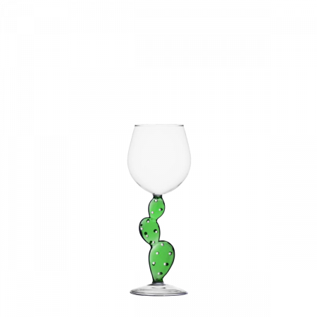 Kozarec za vino kaktus zelene barve