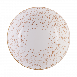 Skleda za kosmiče bela / champagne 17,8 cm - Basic