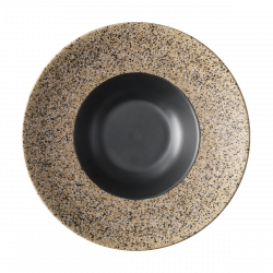 Krožnik za testenine / Gourmet 27 cm – Gaya RGB Sand črn mat