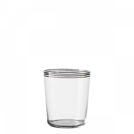 Kozarci Tumblers s tremi črtami v platinasti barvi 440 ml komplet 6 kosov - 21st Century Glas Lunasol META Glass